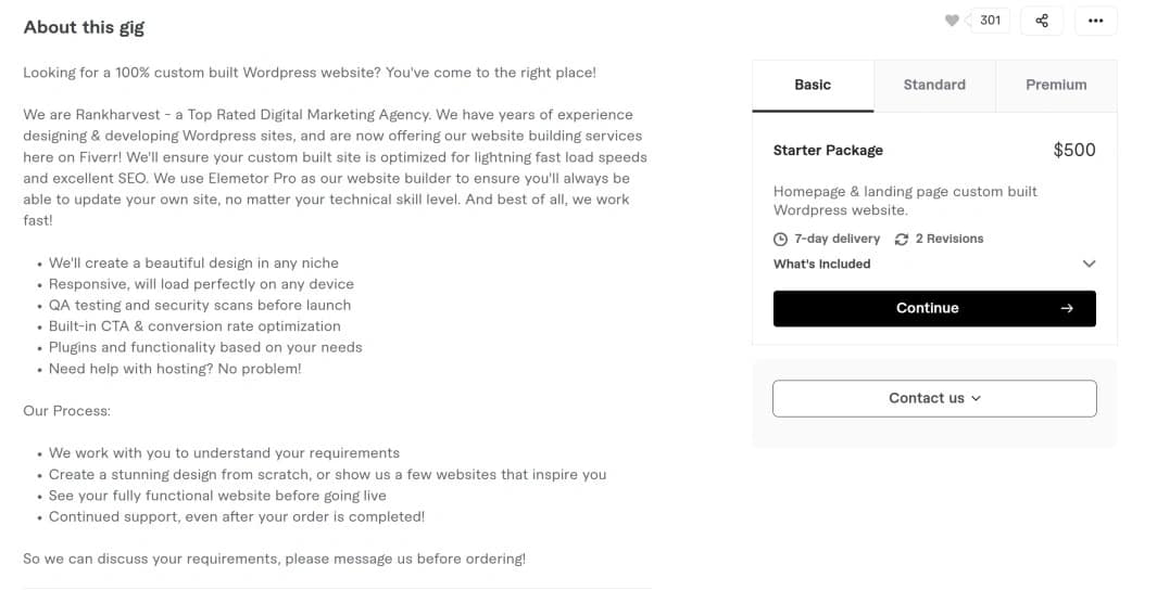 Contoh Deskripsi Gig Fiverr Content Writer