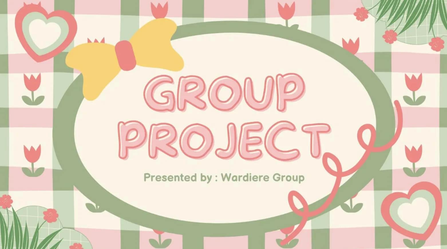 Green Pink Pastel Cute Illustrative