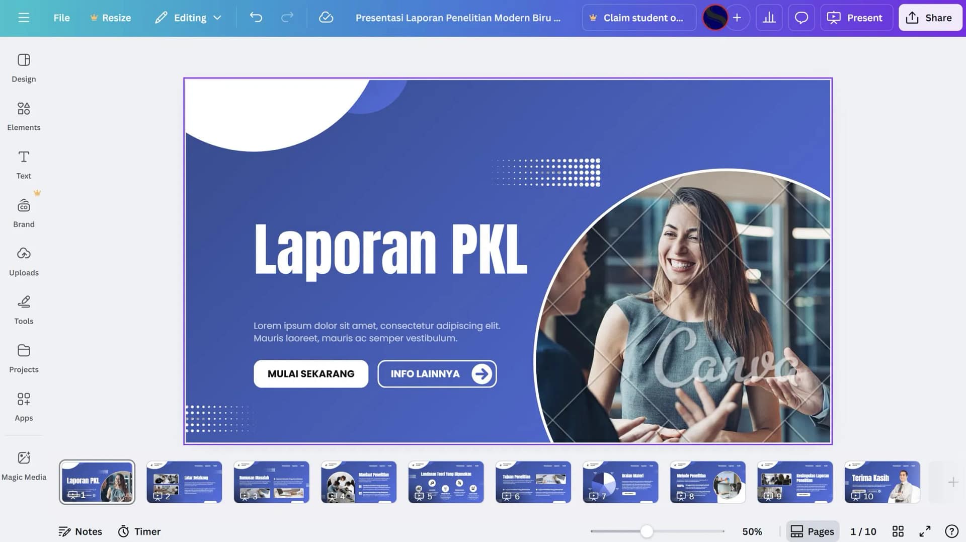 Struktur PowerPoint Laporan PKL