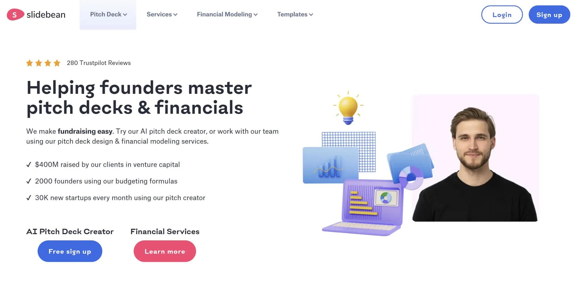 Slidebean dengan Tools AI Otomatis